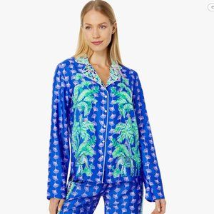 Lilly Pulitzer Woven Long Sleeve Pj Top - image 1